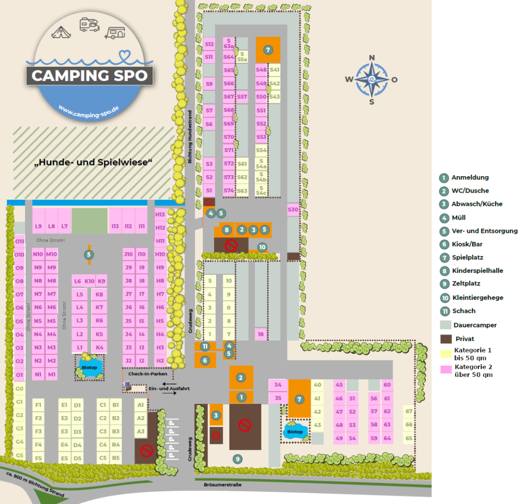 Lageplan Camping SPO